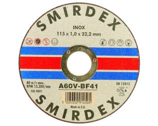 ΤΡΟΧΟΙ ΚΟΠΗΣ ΜΕΤΑΛΛΟΥ INOX Φ115 SMIRDEX  25ΤΜΧ